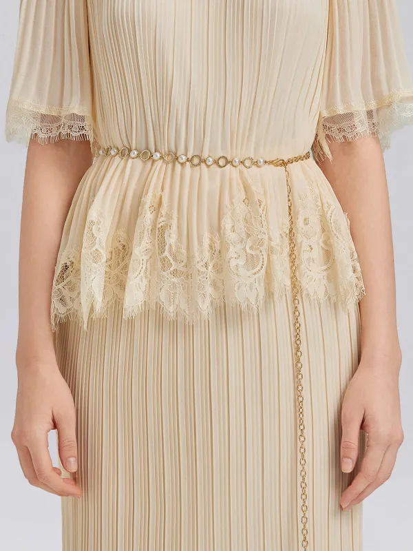 Pearl Crystal Ring Waist Chain sold by Rich Radi Q's