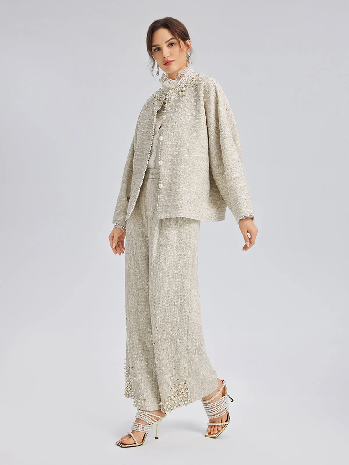 Hand-Sewn Pearl Textured Jacket sold by Rich Radi Q's product image thumbnail 4