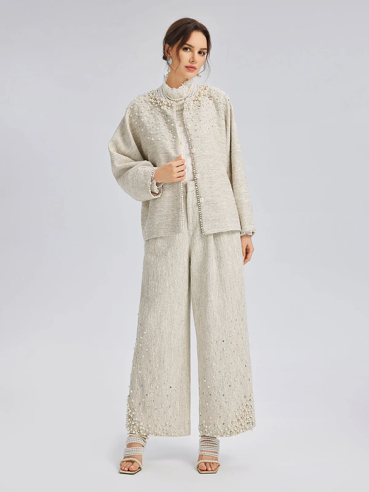 Hand-Sewn Pearl Textured Jacket sold by Rich Radi Q's product image thumbnail 3