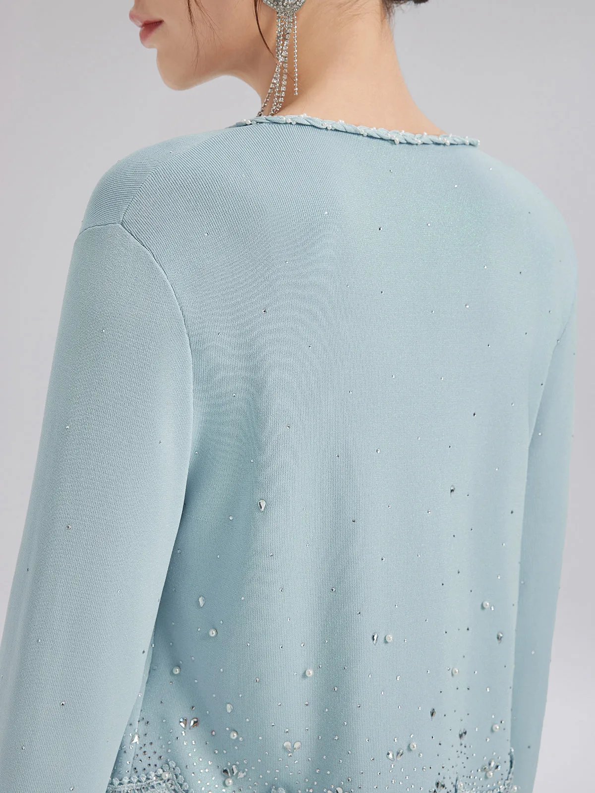 Rhinestone Lace Knit Cardigan sold by Rich Radi Q's product image thumbnail 4