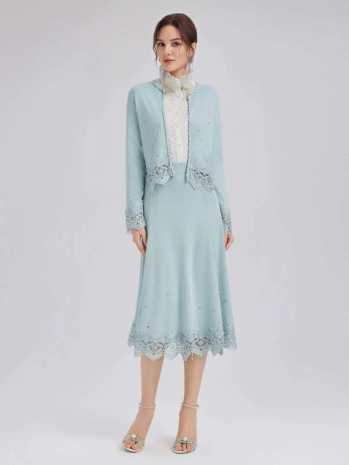 Rhinestone Lace Knit Cardigan sold by Rich Radi Q's product image thumbnail 2