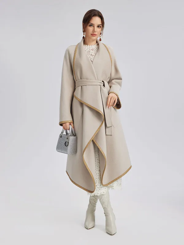 Irregular Silhouette Mid-Length Wool Coat (100% Wool) sold by Rich Radi Q's