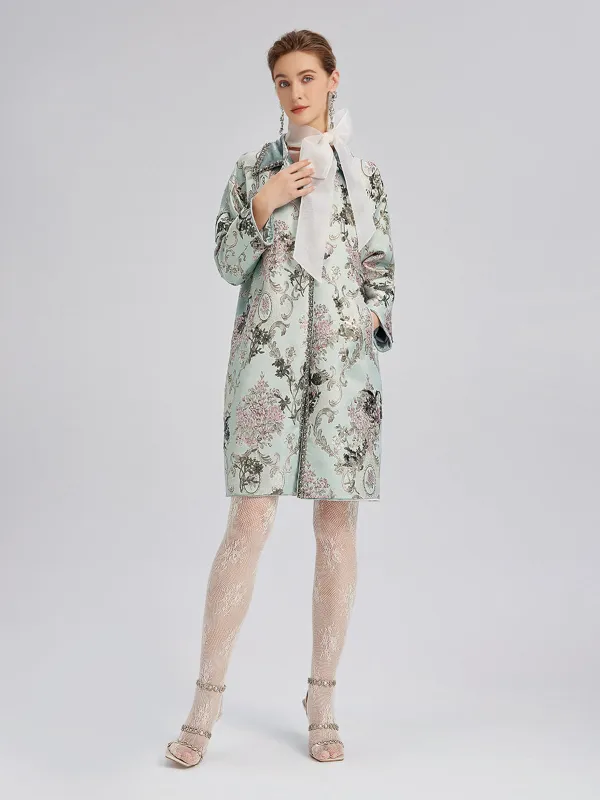 Hand-Beaded Sequined Floral Jacquard Jacket sold by Rich Radi Q's