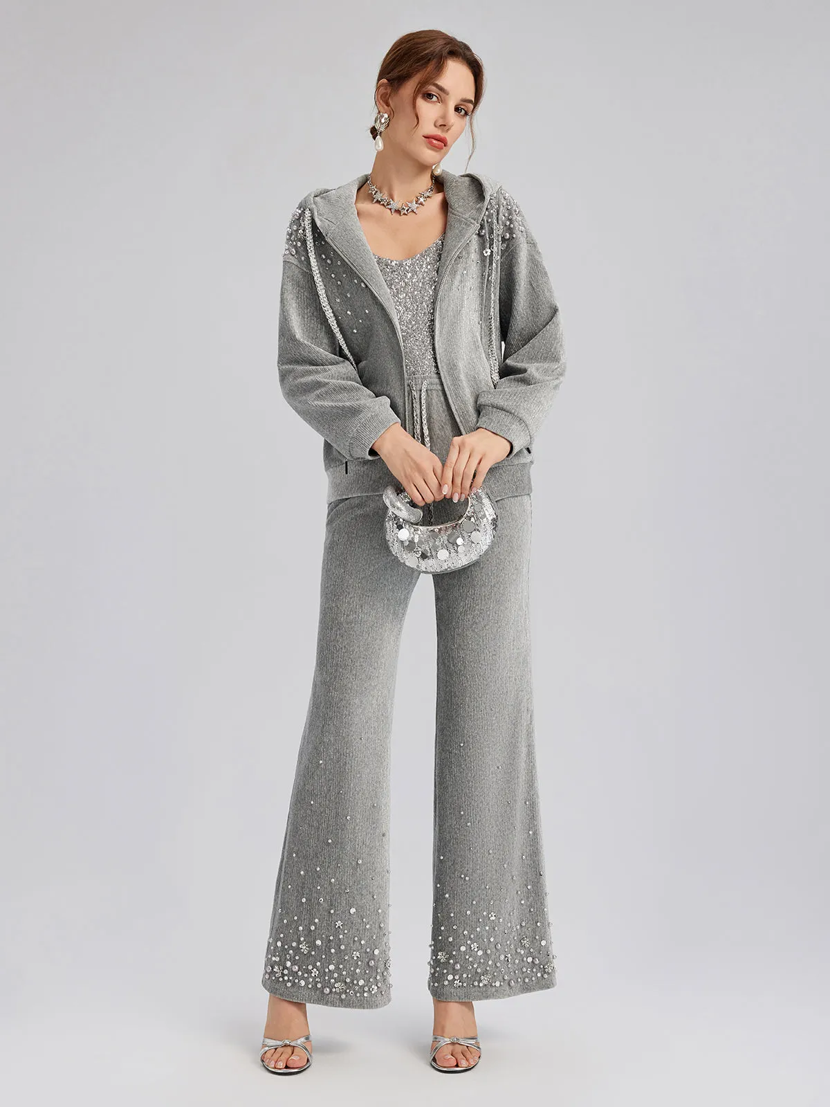 Chenille Ribbed Beaded Straight-Leg Pants sold by Rich Radi Q's product image thumbnail 5