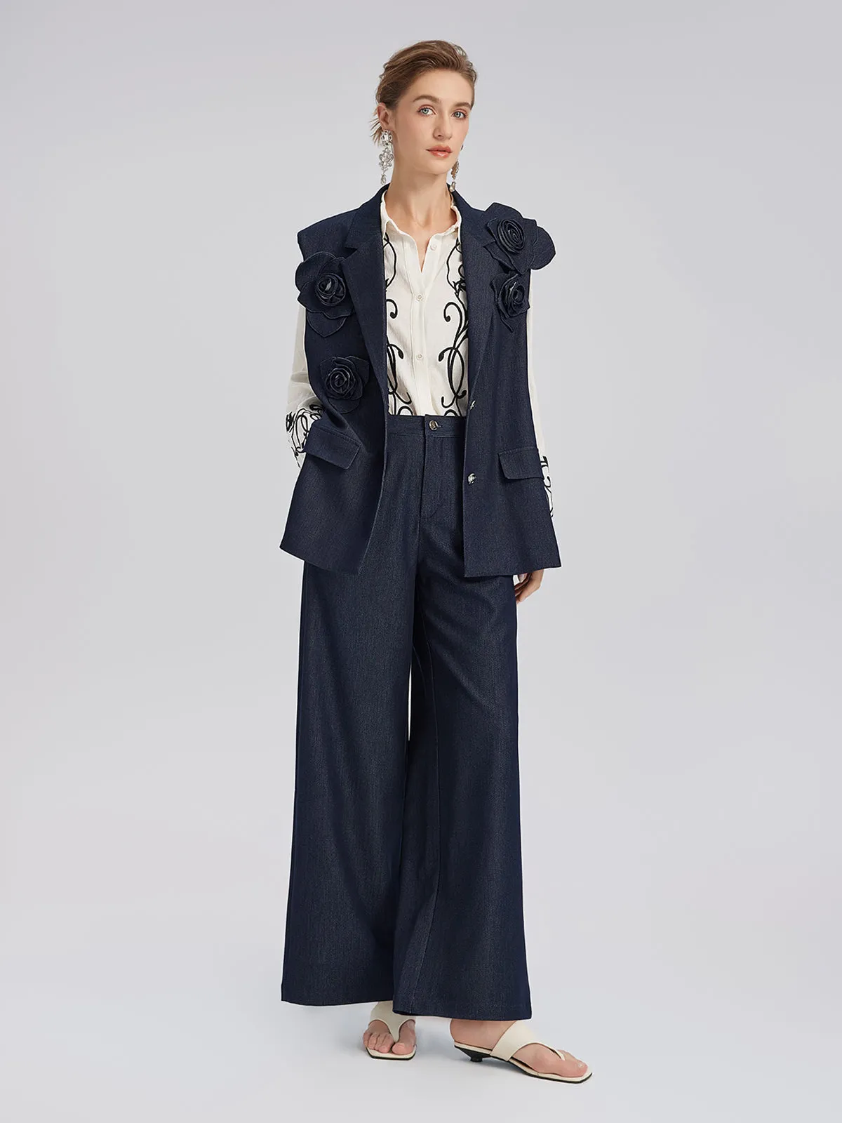 Handcrafted 3D Floral Versatile Vest sold by Rich Radi Q's product image thumbnail 2