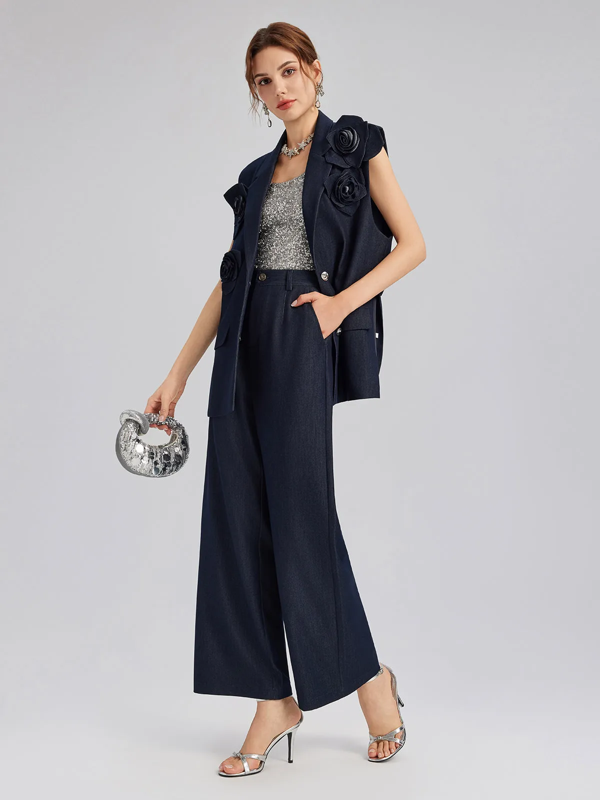 Handcrafted 3D Floral Versatile Vest sold by Rich Radi Q's product image thumbnail 3