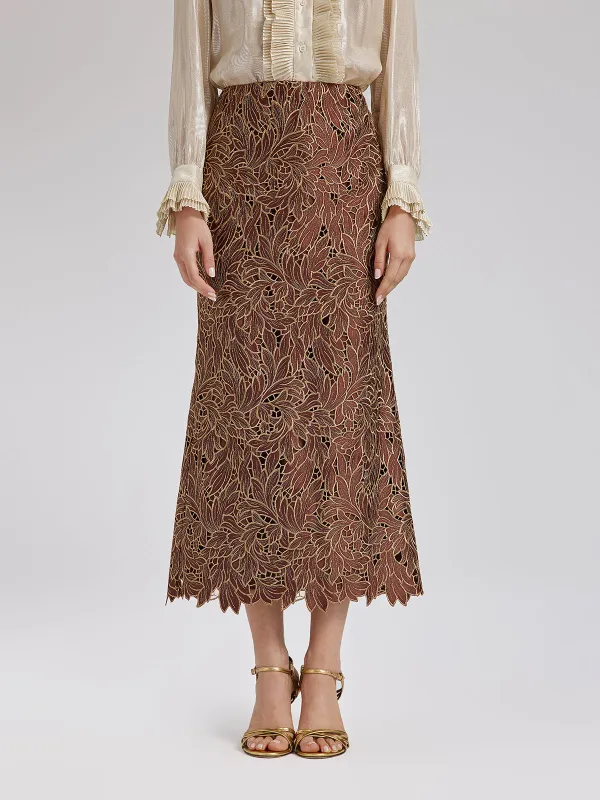 Water-Soluble Embroidery Concealed Zip Skirt sold by Rich Radi Q's