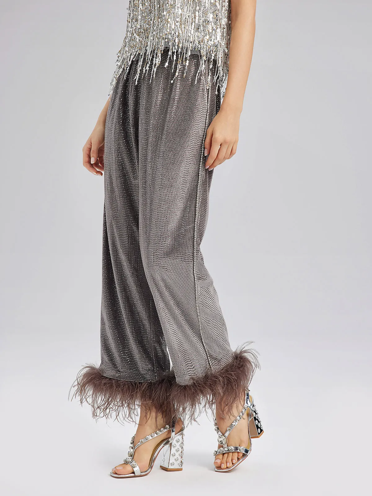 Hand-Sewn Feather Detachable Elastic Waist Pants sold by Rich Radi Q's