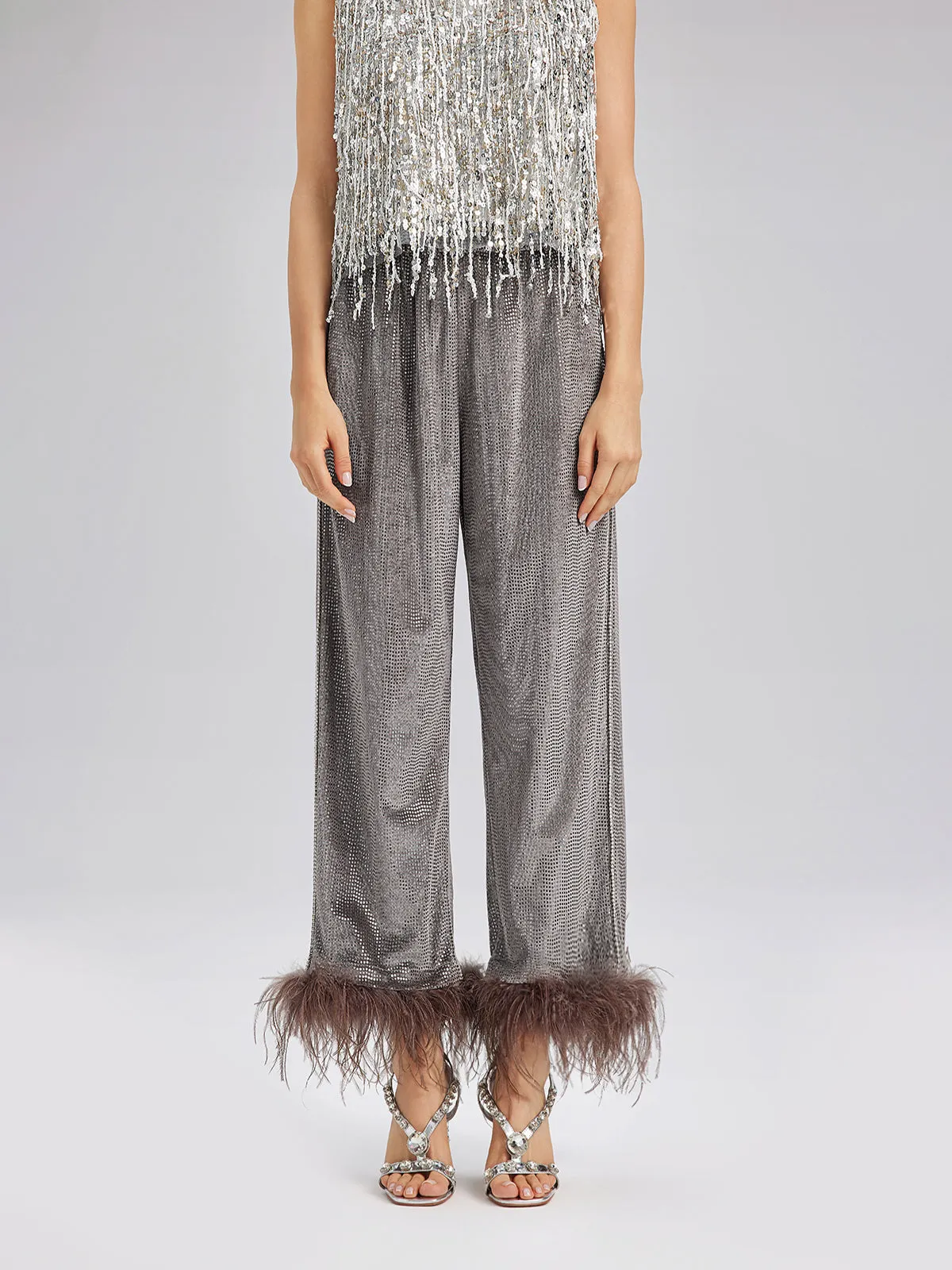 Hand-Sewn Feather Detachable Elastic Waist Pants sold by Rich Radi Q's product image thumbnail 3