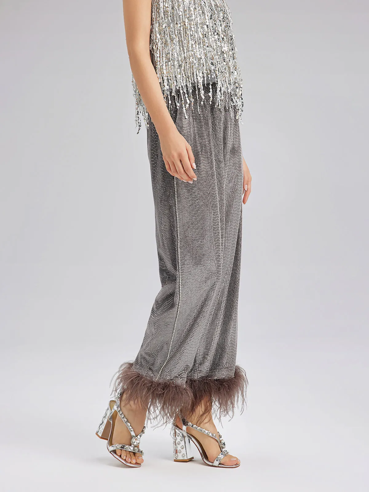Hand-Sewn Feather Detachable Elastic Waist Pants sold by Rich Radi Q's product image thumbnail 4