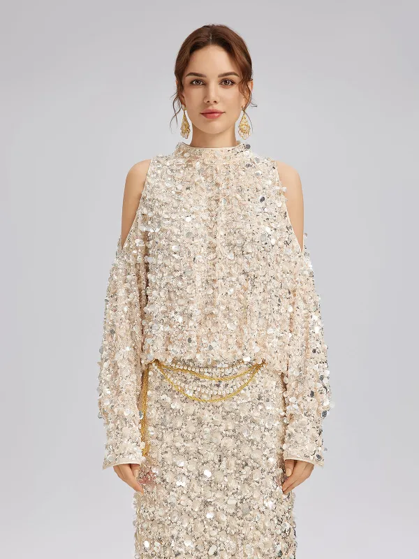3D Sequin Off-Shoulder Top sold by Rich Radi Q's
