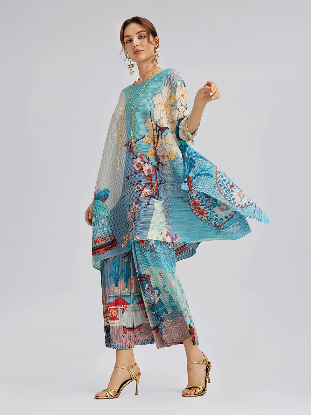 Artistic Print Pleated Set sold by Rich Radi Q's
