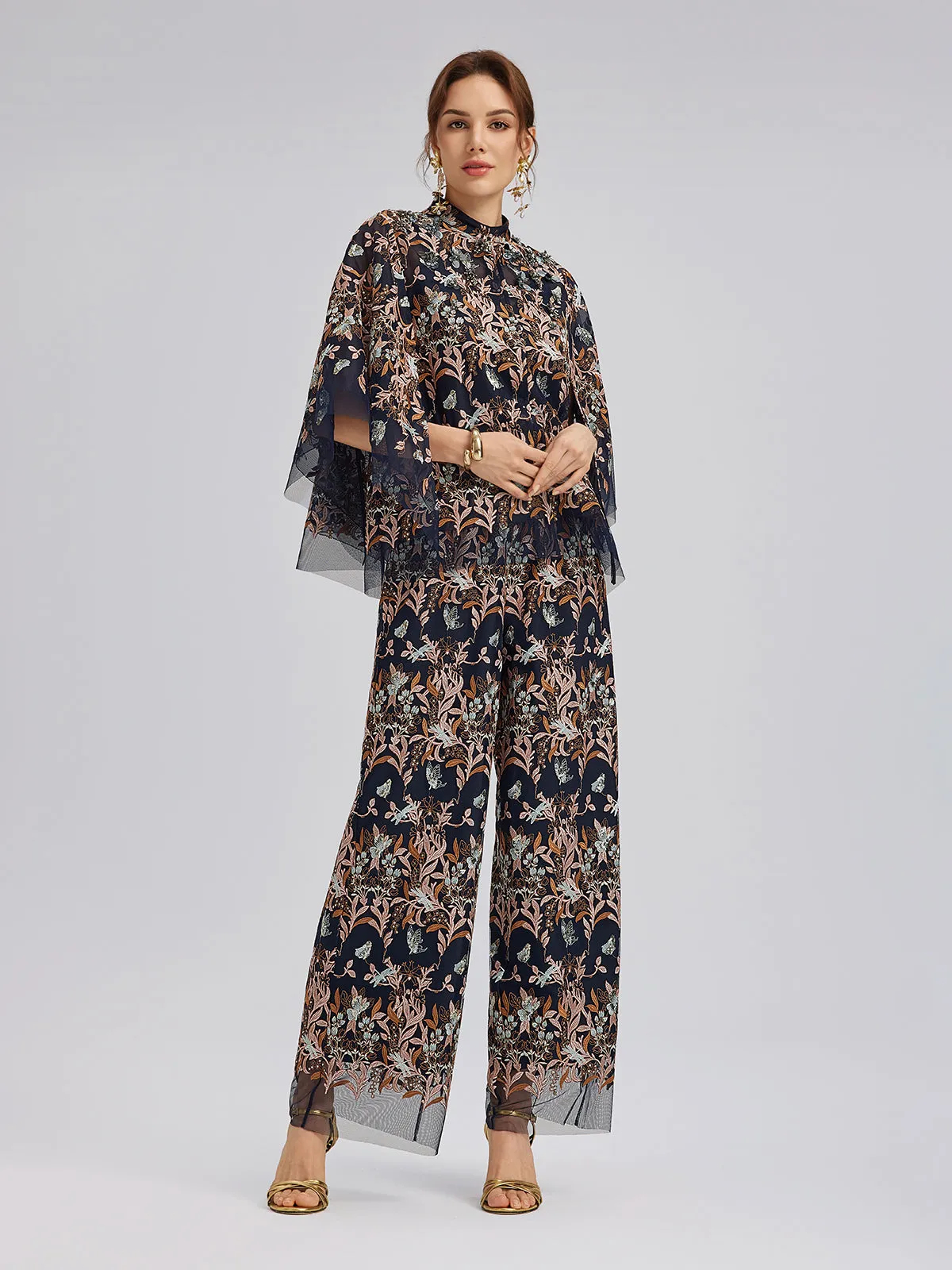 Multicolor Floral Embroidered Pants sold by Rich Radi Q's product image thumbnail 3