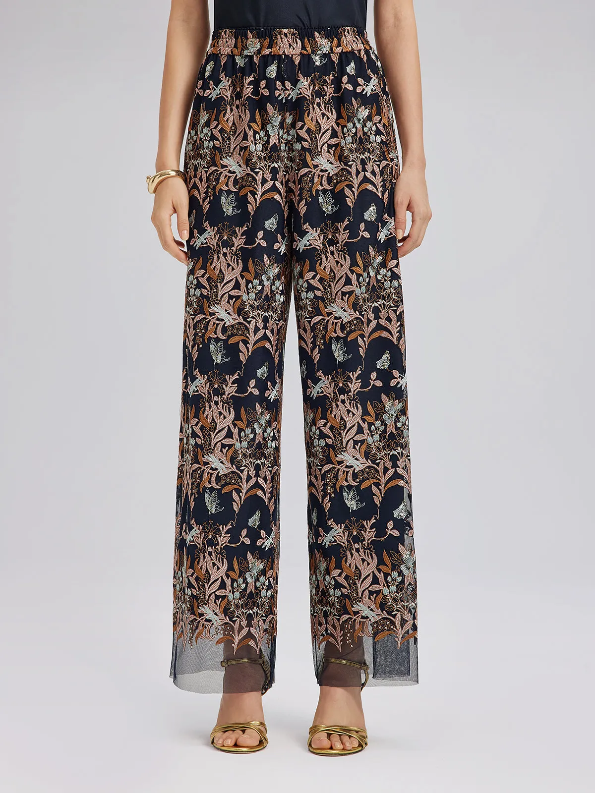 Multicolor Floral Embroidered Pants sold by Rich Radi Q's product image thumbnail 5