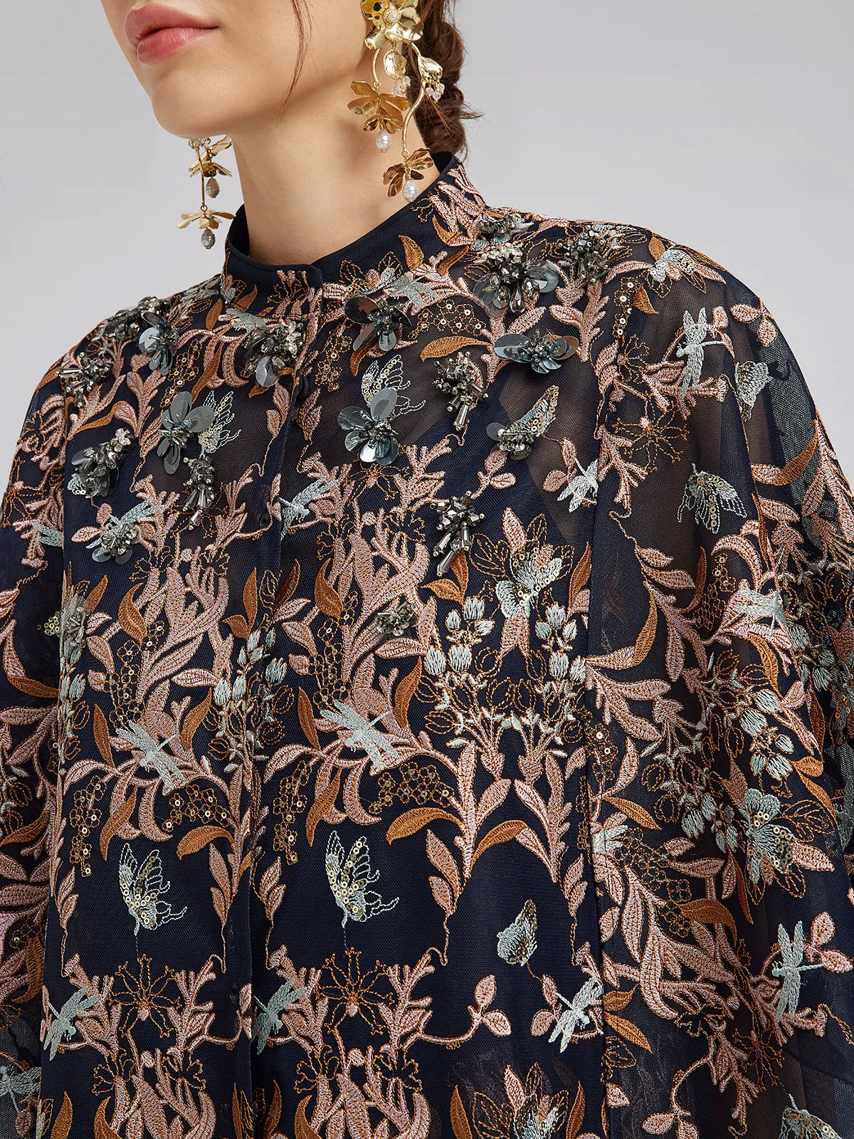 Multicolor Floral Embroidered Beaded Top sold by Rich Radi Q's product image thumbnail 5