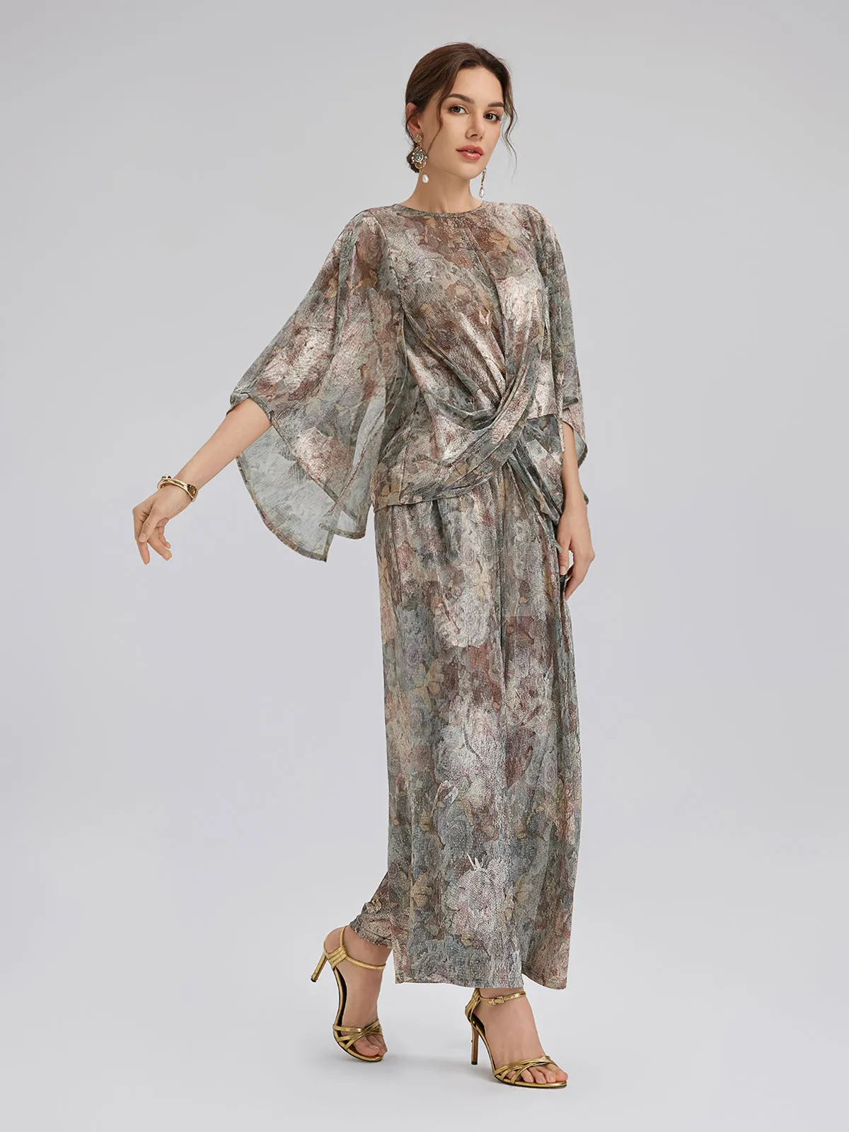 Foil-Printed Lurex Knit Drawstring Pants sold by Rich Radi Q's product image thumbnail 2