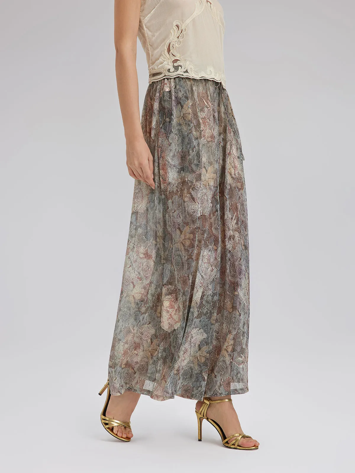 Foil-Printed Lurex Knit Drawstring Pants sold by Rich Radi Q's product image thumbnail 4