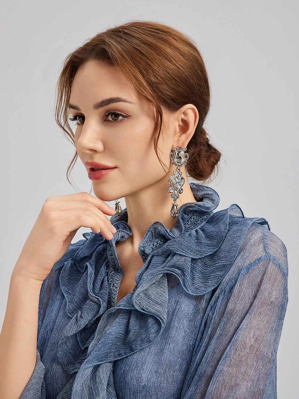 Vintage Crystal Drop Earrings sold by Rich Radi Q's product image thumbnail 4