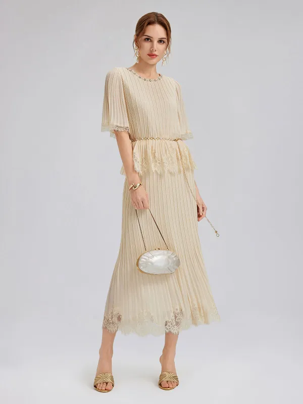 Pleated Lace Stretch Waist Set sold by Rich Radi Q's