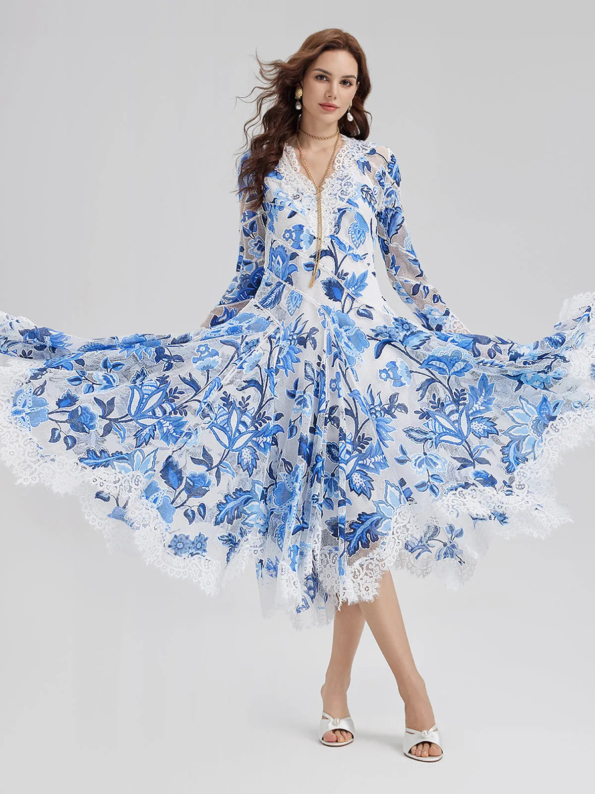 Lace Jacquard Panel Dress sold by Rich Radi Q's