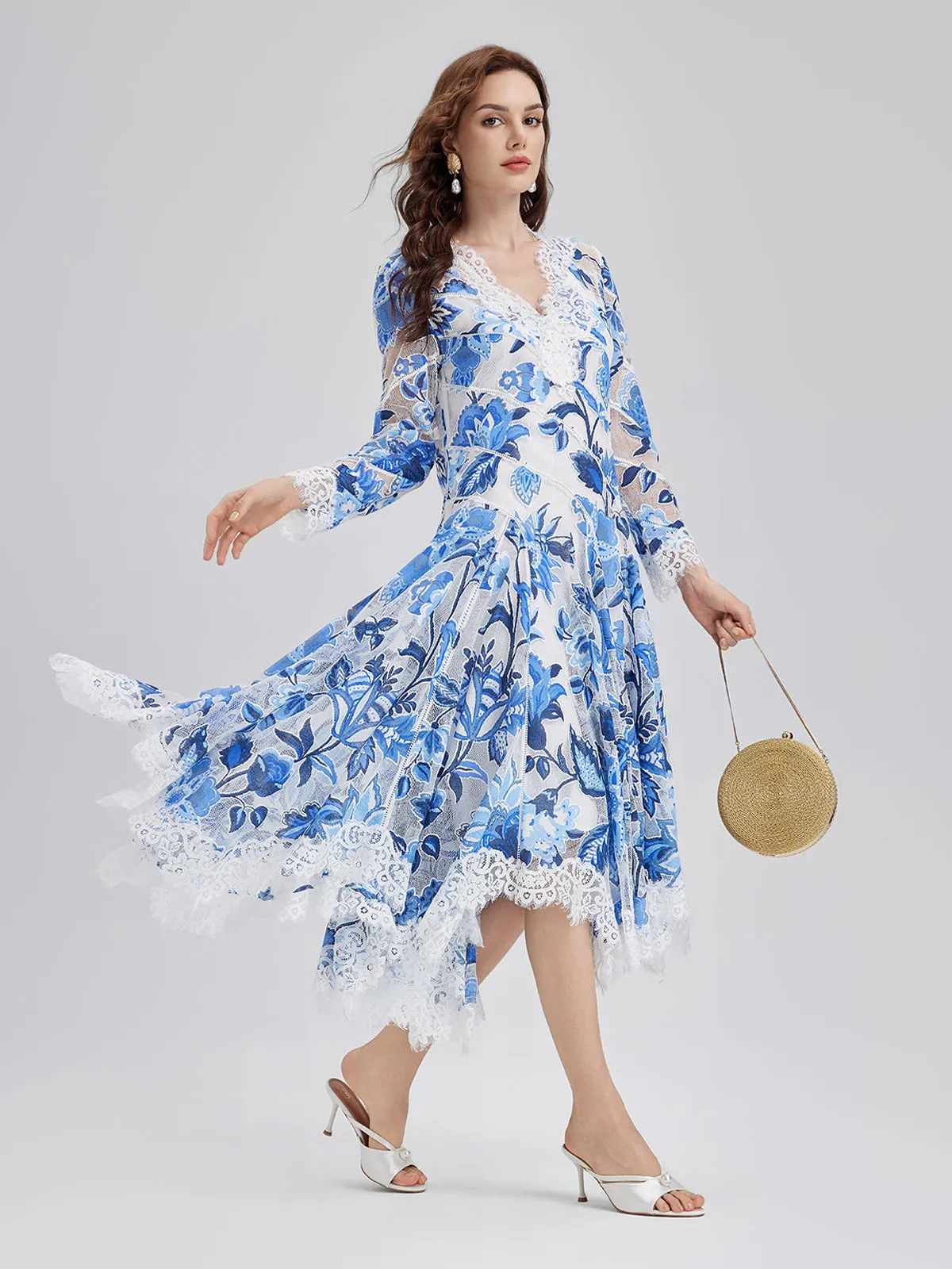 Lace Jacquard Panel Dress sold by Rich Radi Q's product image thumbnail 4