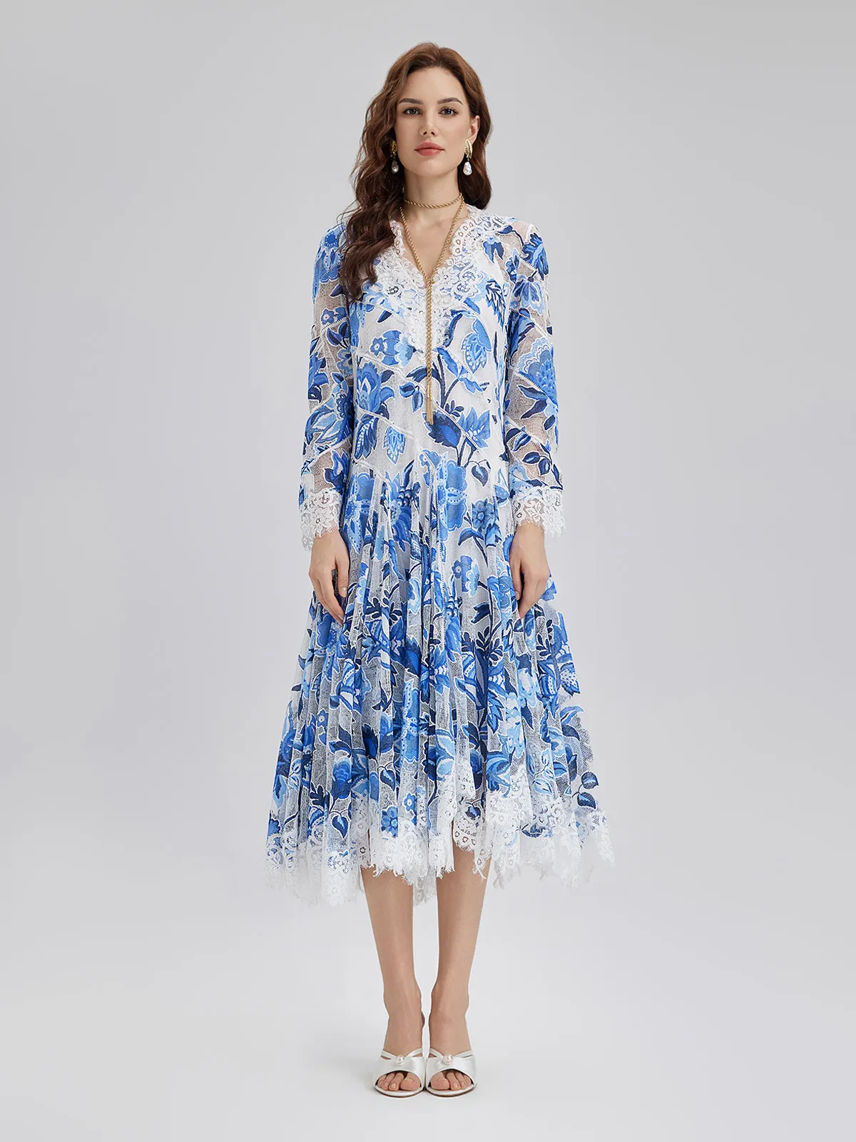 Lace Jacquard Panel Dress sold by Rich Radi Q's product image thumbnail 3