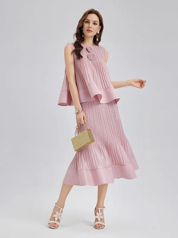 Pleated Sleeveless Embellished Set sold by Rich Radi Q's