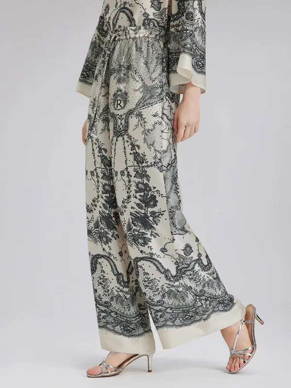 Black Eyelash Lace Relaxed Pants sold by Rich Radi Q's