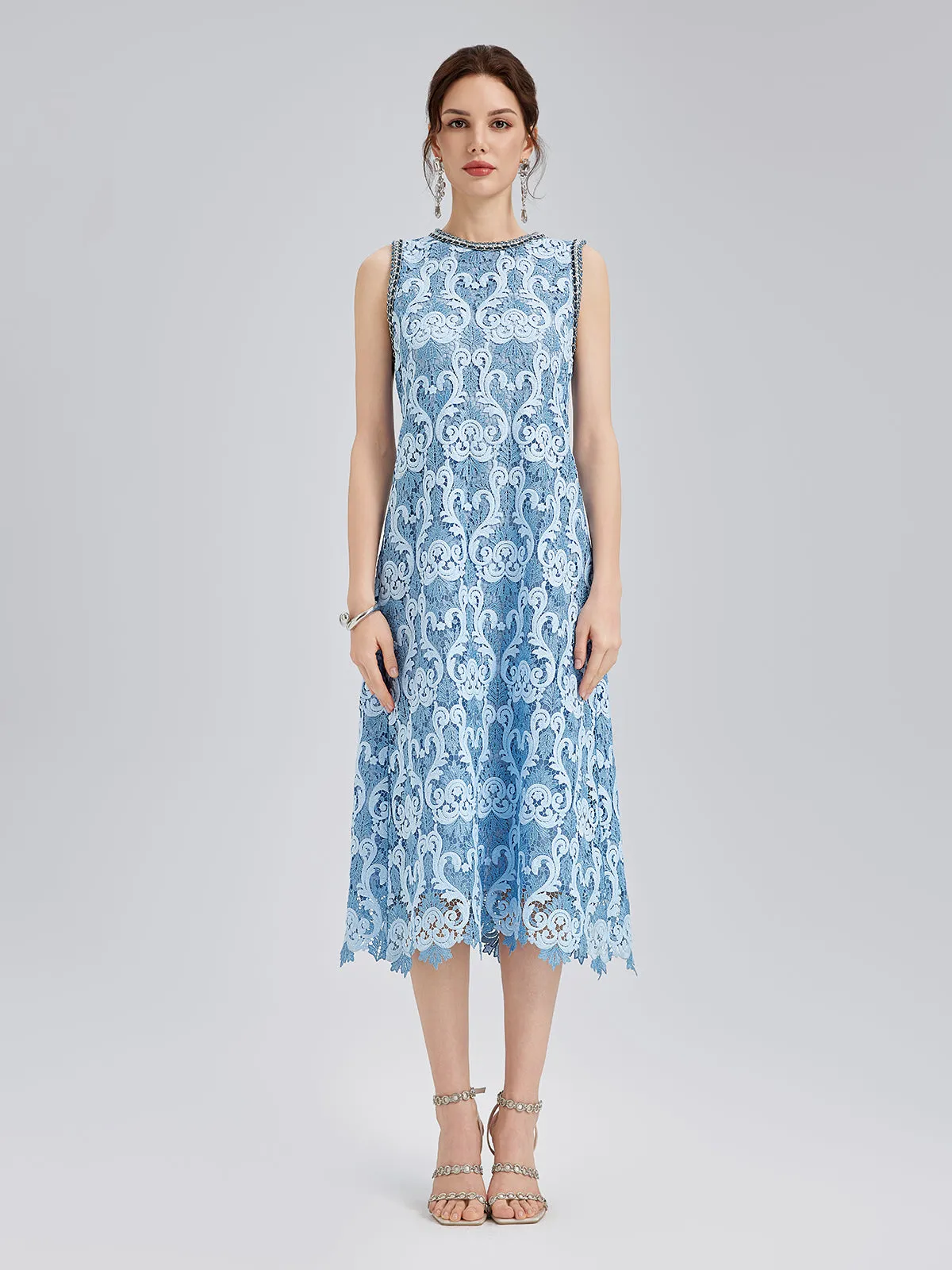 Baroque Two-Tone Lace Dress sold by Rich Radi Q's product image thumbnail 2