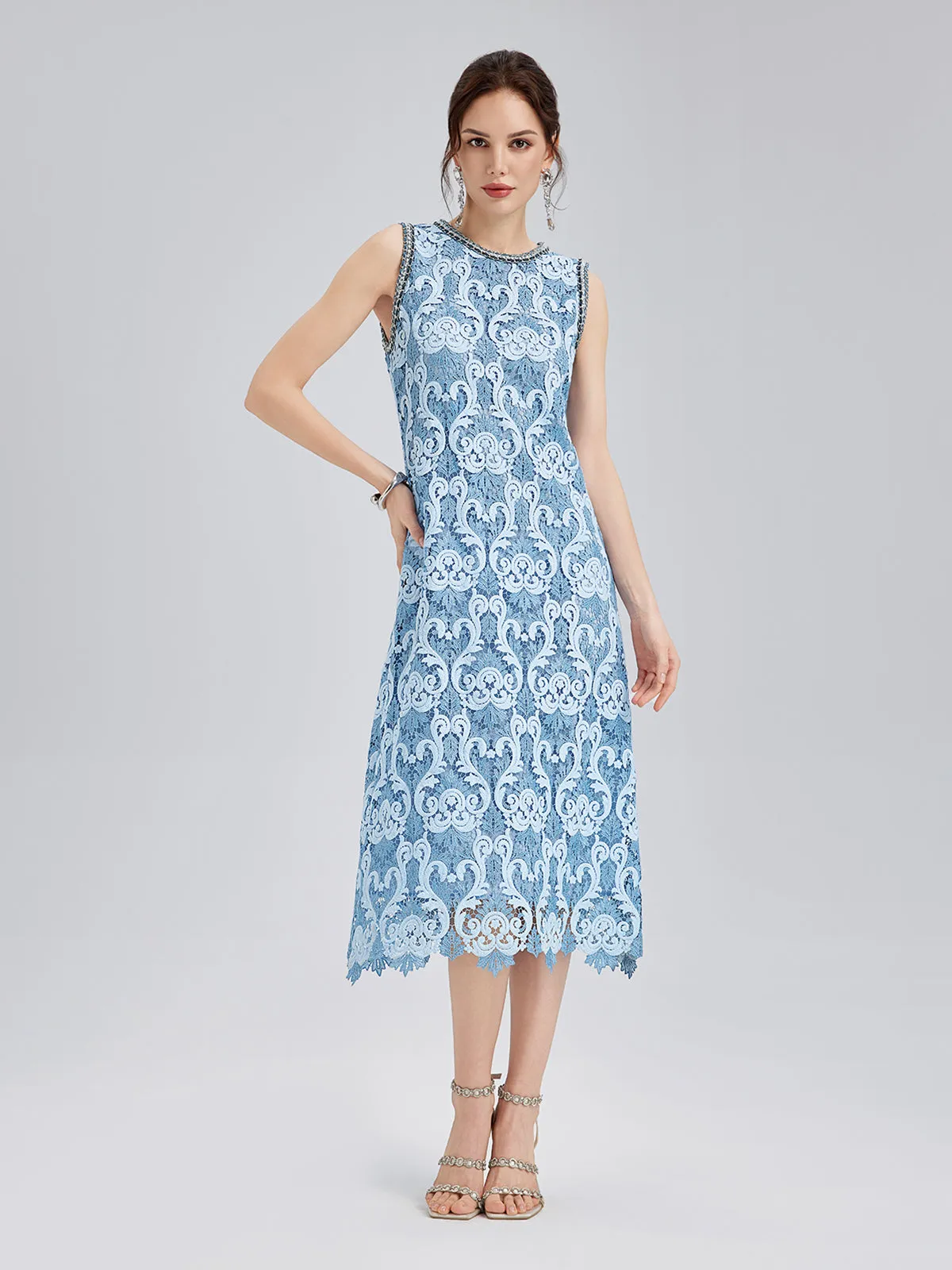 Baroque Two-Tone Lace Dress sold by Rich Radi Q's