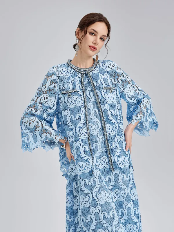 Baroque Two-Tone Lace Jacket sold by Rich Radi Q's