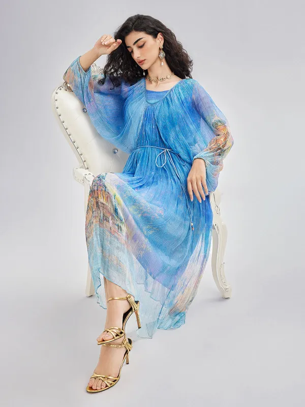 Elegant Silk Tie-Waist Dress sold by Rich Radi Q's