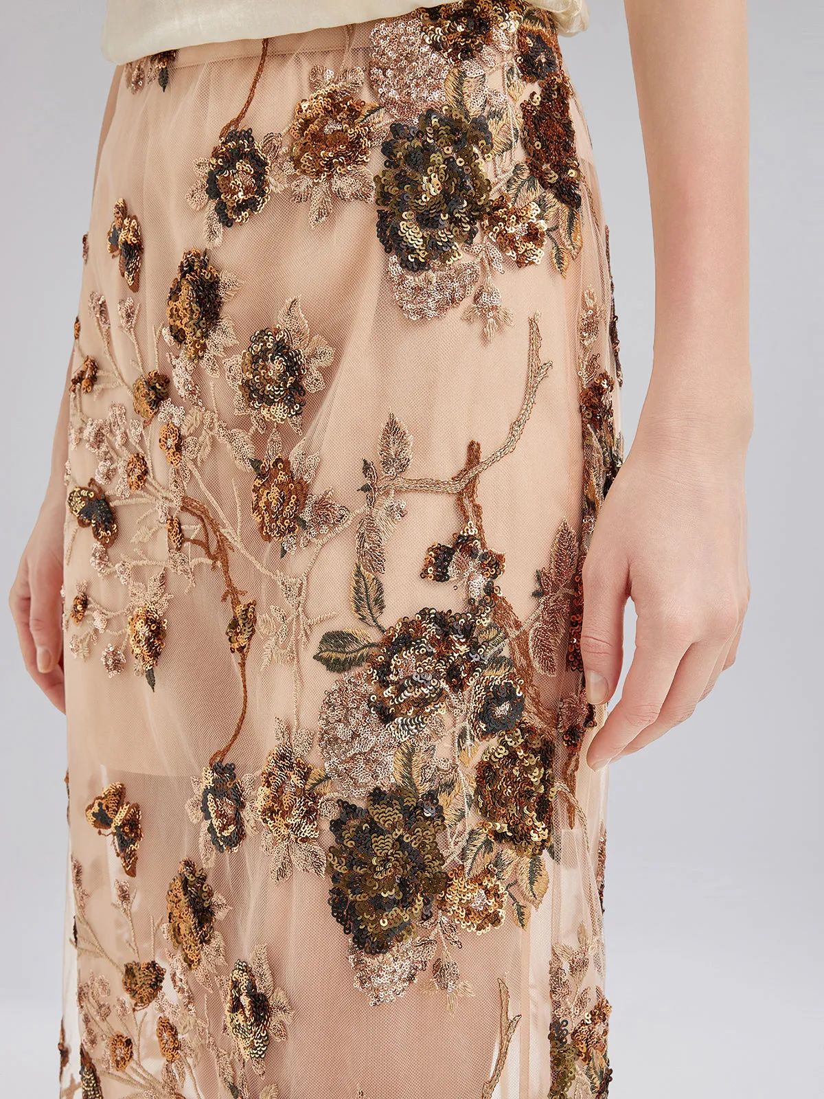 Luxurious Embroidered Sequin Skirt sold by Rich Radi Q's product image thumbnail 4