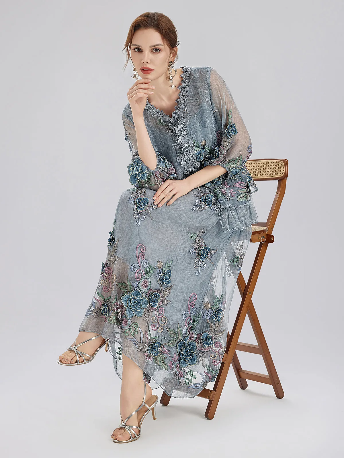 Handcrafted 3D Floral Silk Top sold by Rich Radi Q's product image thumbnail 3