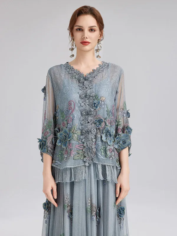 Handcrafted 3D Floral Silk Top sold by Rich Radi Q's