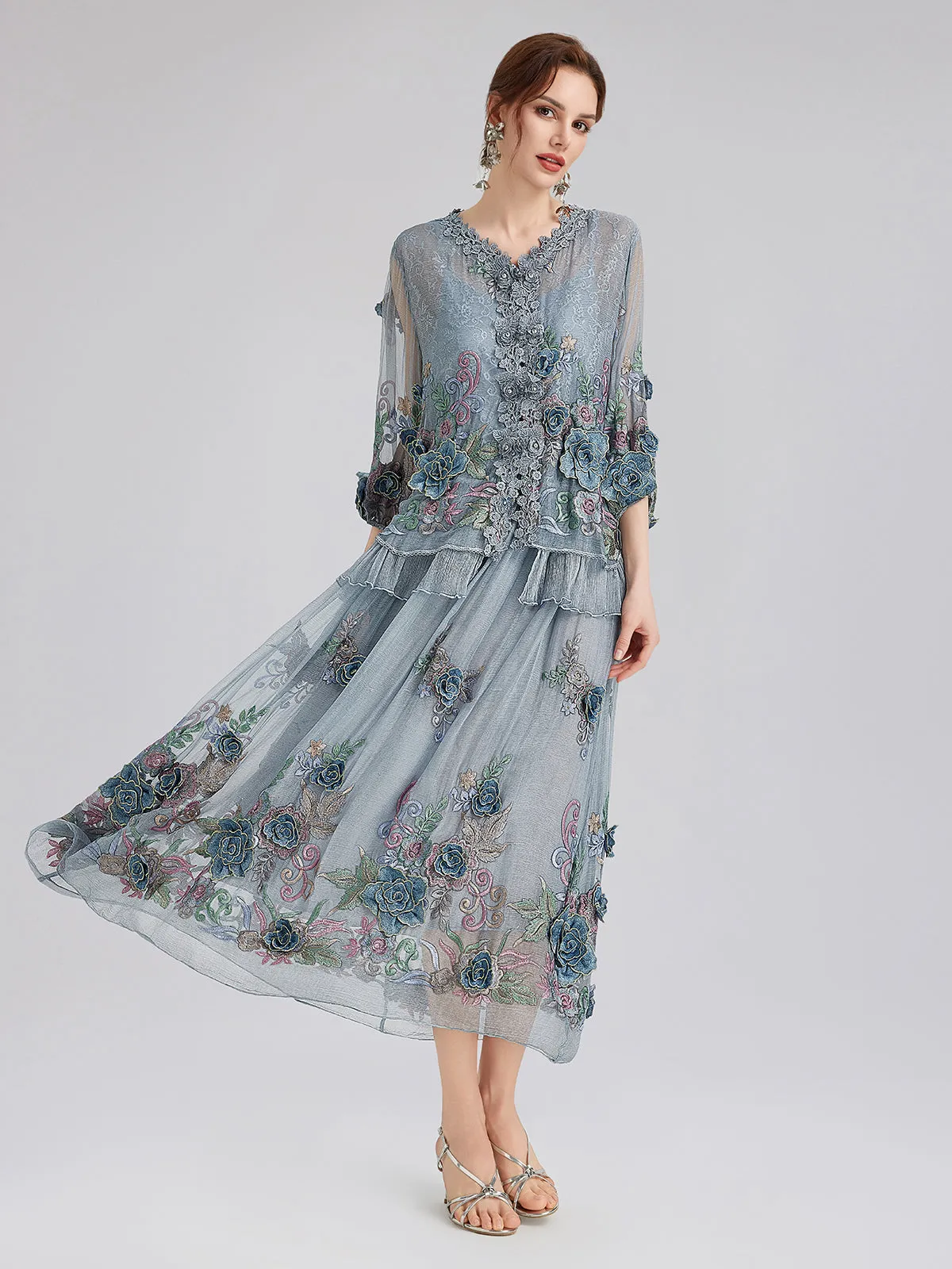 Handcrafted 3D Floral Silk Top sold by Rich Radi Q's product image thumbnail 2