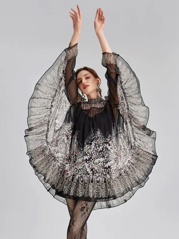 Silk Rhinestone-Embellished Baroque Print Dress sold by Rich Radi Q's