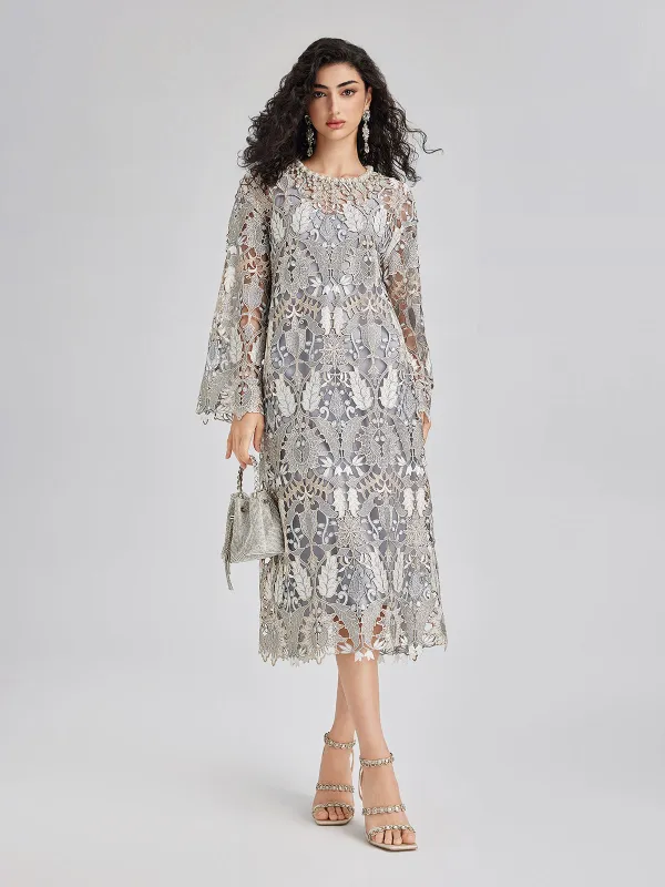 Custom Baroque Relief Embroidered Bead Dress made by Rich Radi Q's