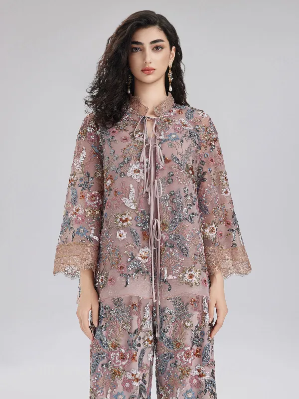 Multicolor Sequin Embroidered Blouse sold by Rich Radi Q's