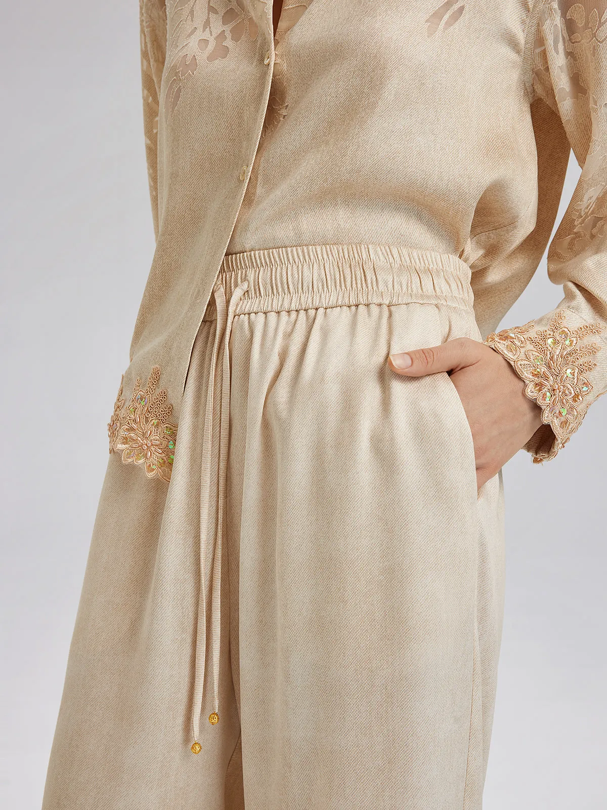 Custom Denim-Effect Gradient Elastic Trousers sold by Rich Radi Q's product image thumbnail 4