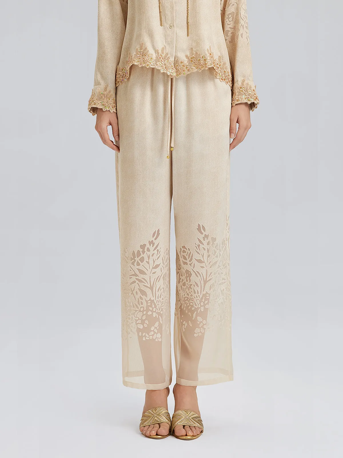 Custom Denim-Effect Gradient Elastic Trousers sold by Rich Radi Q's product image thumbnail 2