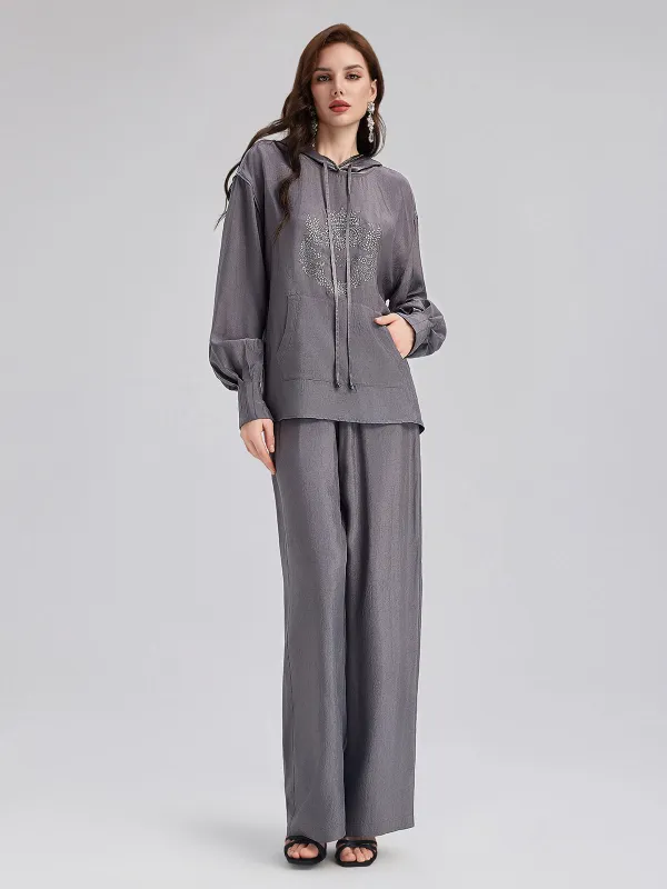 Handcrafted Rhinestone Hoodie Sweatshirt sold by Rich Radi Q's