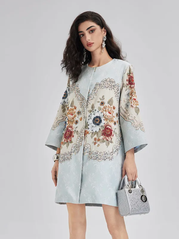 Spring Hand-Sewn Beaded 3D Floral Jacket sold by Rich Radi Q's