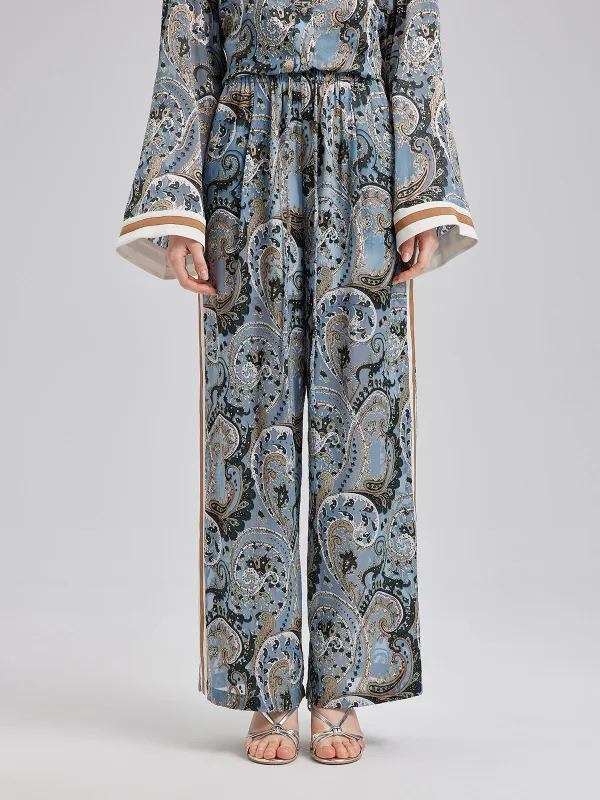 Versatile Bohemian Print Wide Leg Pants sold by Rich Radi Q's