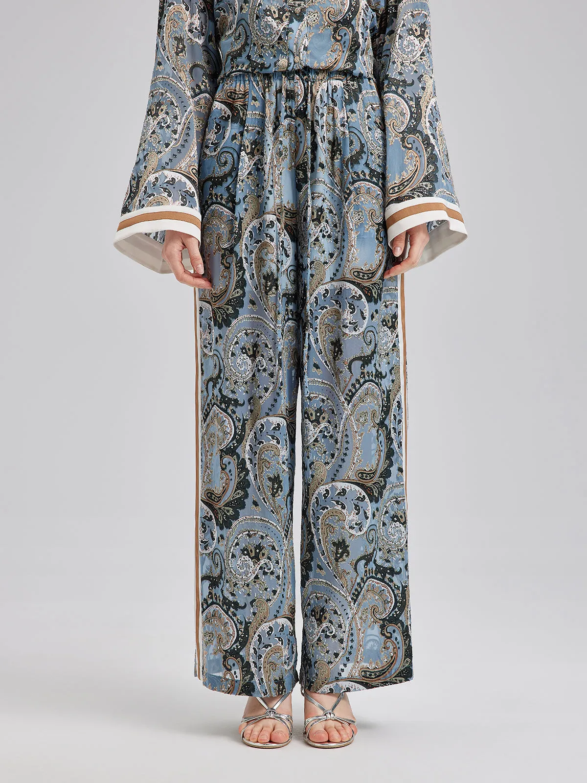 Versatile Bohemian Print Wide Leg Pants sold by Rich Radi Q's