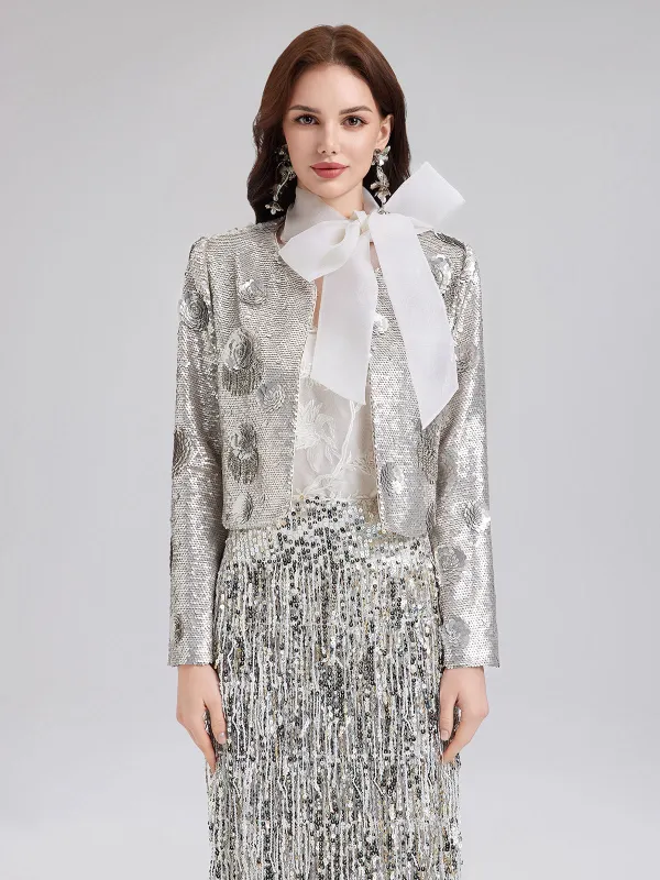 Embellished Sequined Short Coat sold by Rich Radi Q's