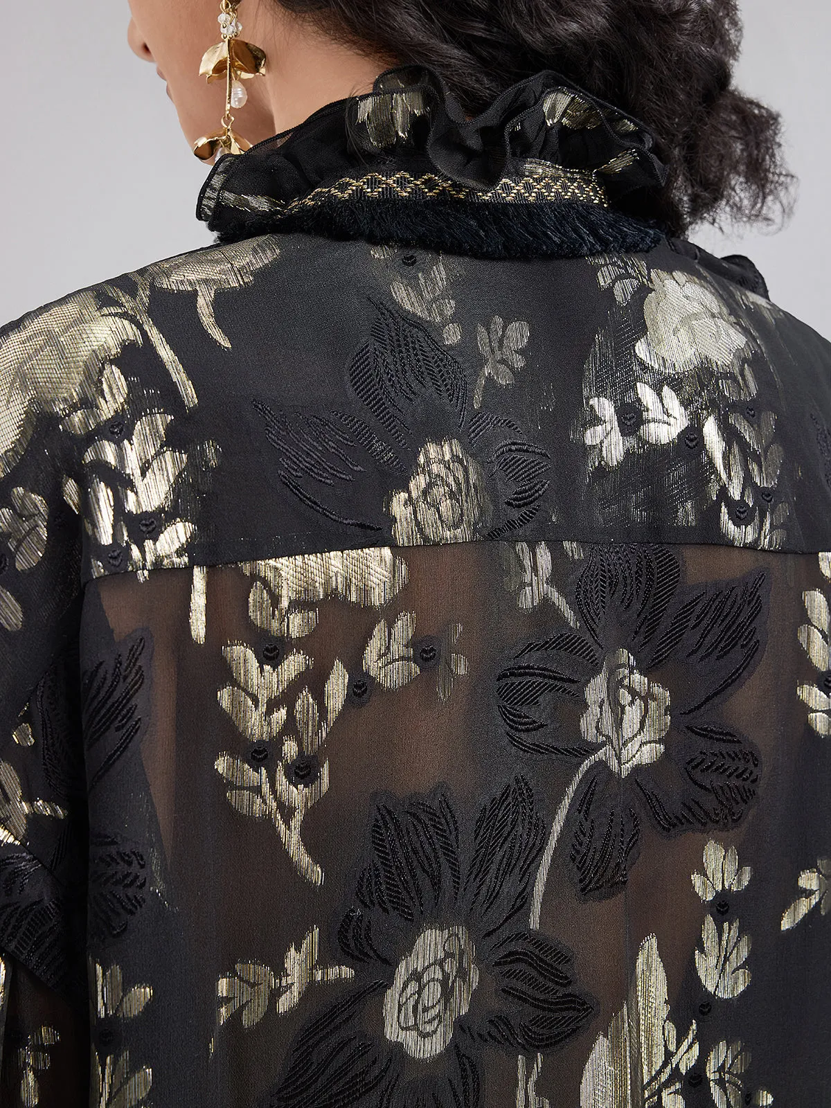 Court-Style Ruffled Silk Blouse sold by Rich Radi Q's product image thumbnail 3