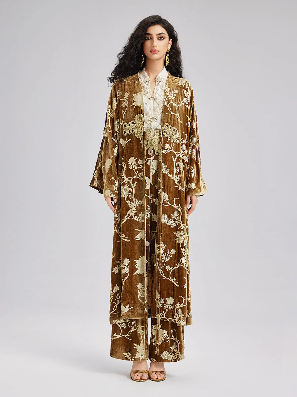 Gold Silk Foil Velvet Jacket sold by Rich Radi Q's