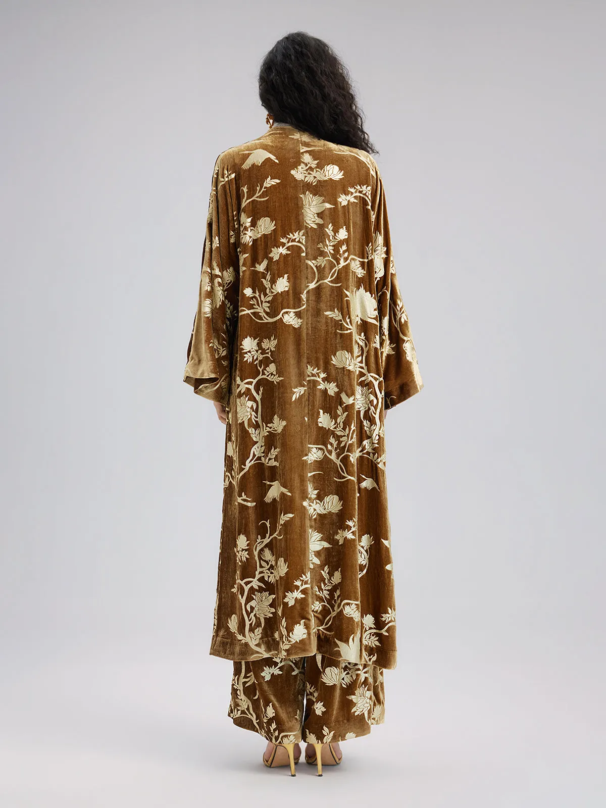 Gold Silk Foil Velvet Jacket sold by Rich Radi Q's product image thumbnail 3