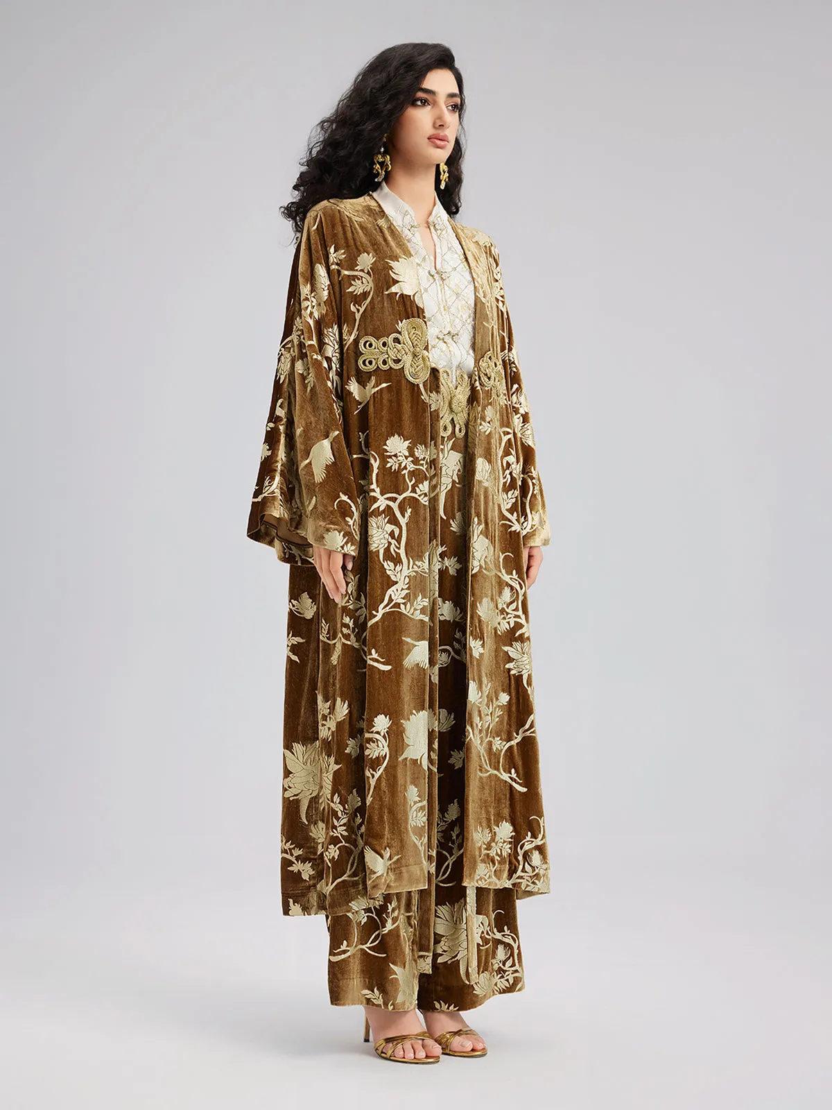 Gold Silk Foil Velvet Jacket sold by Rich Radi Q's product image thumbnail 2